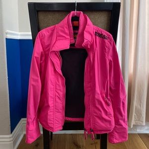 pink superdry japan windcheater